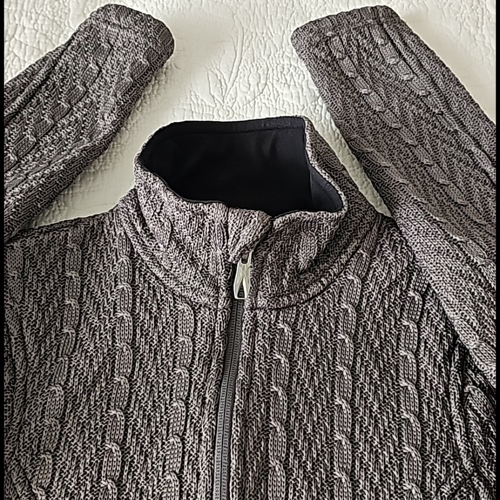 Spyder Full Zipped Turtleneck Cable Knit Sweater - Picture 4 of 15